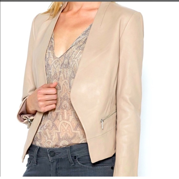 Joie || ‘Libertini’ Cropped Leather Moto Jacket - Picture 1 of 12